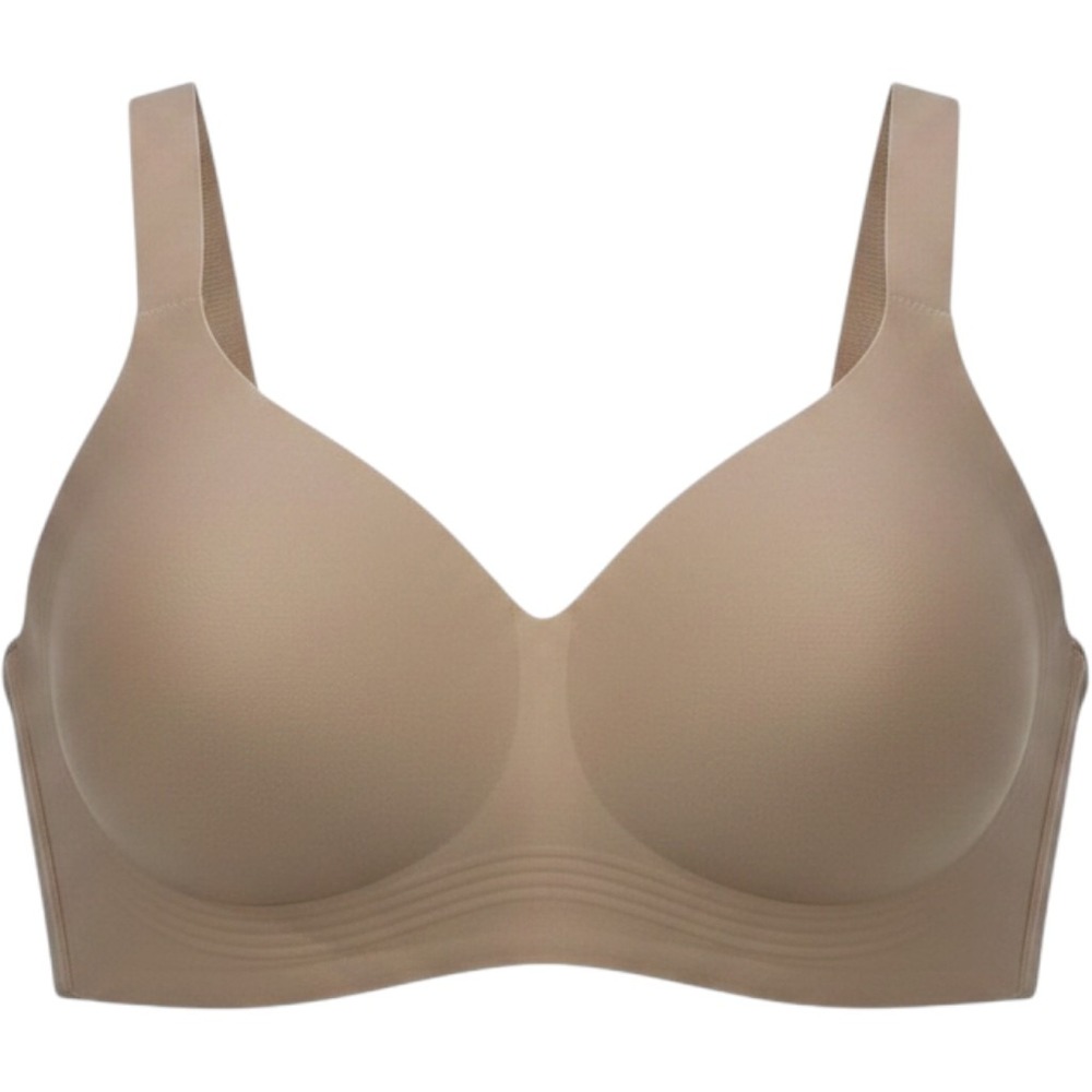 OEAK Jelly Bra Womens 3XL Nude Wireless Seamless Padded Comfort Bra